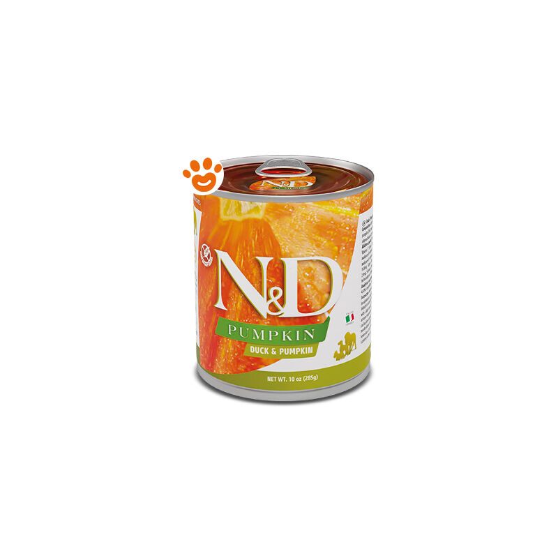 foto del prodotto farmina dog n d pumpkin adult anatra e zucca farmina dog n d pumpkin adult anatra e zucca lattina da 285 gr