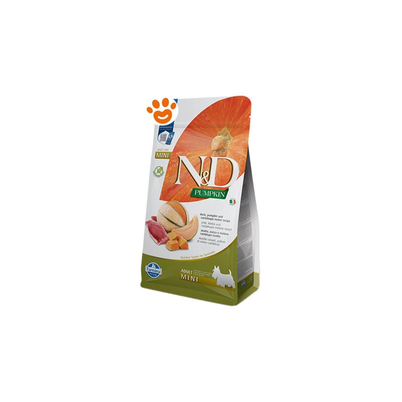 foto del prodotto farmina dog n d pumpkin adult mini anatra, zucca e melone cantalupo farmina dog n d pumpkin adult mini anatra, zucca e melone cantalupo sacco da