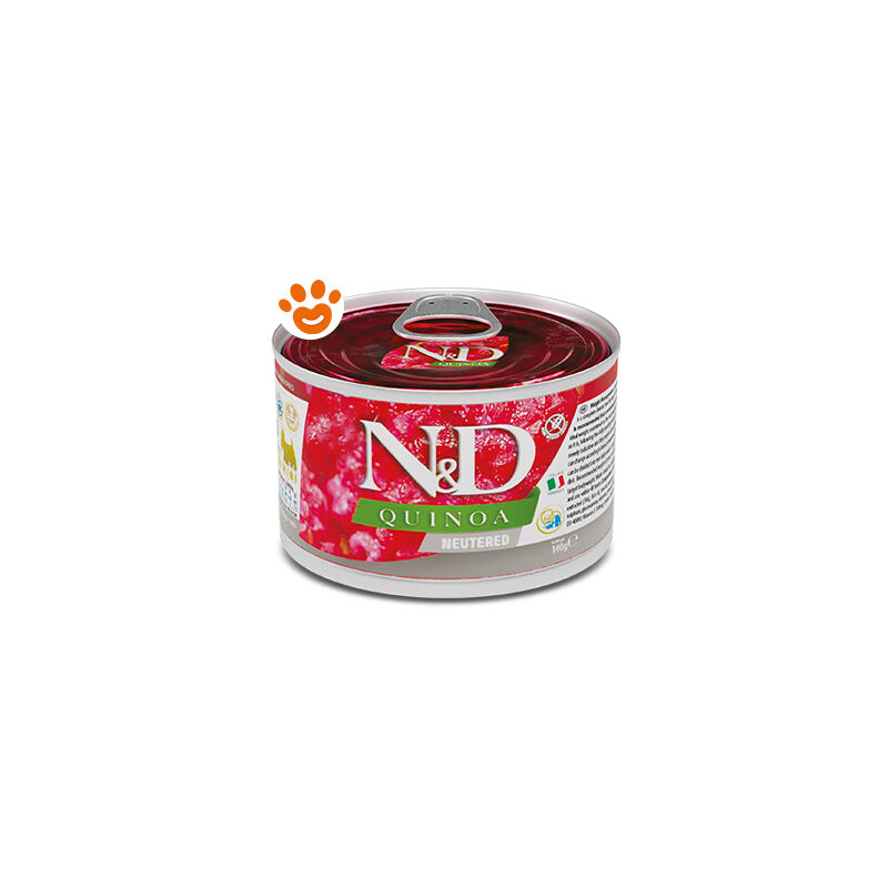 foto del prodotto farmina dog n d quinoa adult mini neutered dog n d quinoa adult mini neutered lattina da 140 gr
