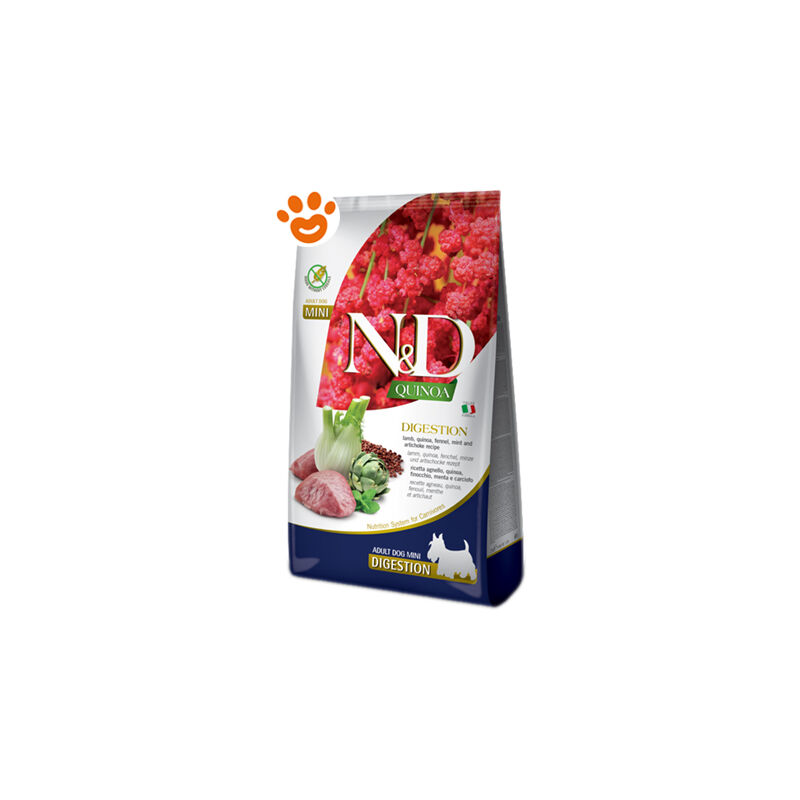foto del prodotto farmina dog n d quinoa digestion adult mini agnello dog n d quinoa digestion adult mini agnello sacco da 800 gr