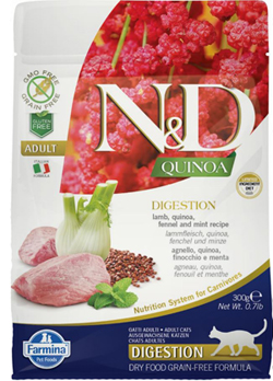 foto del prodotto farmina gatto n amp d quinoa digestion agnello, quinoa, finocchio amp menta 300 gr