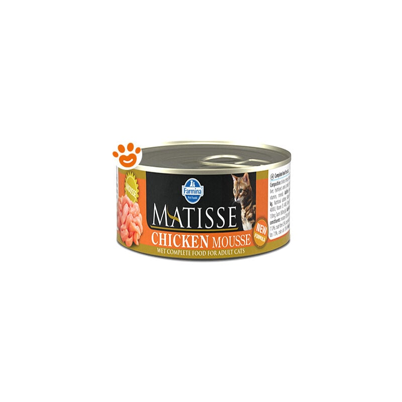 foto del prodotto farmina matisse cat mousse pollo matisse cat mousse pollo lattina da 85 gr