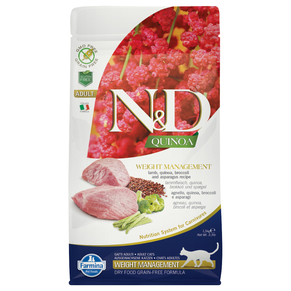 foto del prodotto farmina n d quinoa cat weight management agnello, quinoa e broccoli 1,5 kg