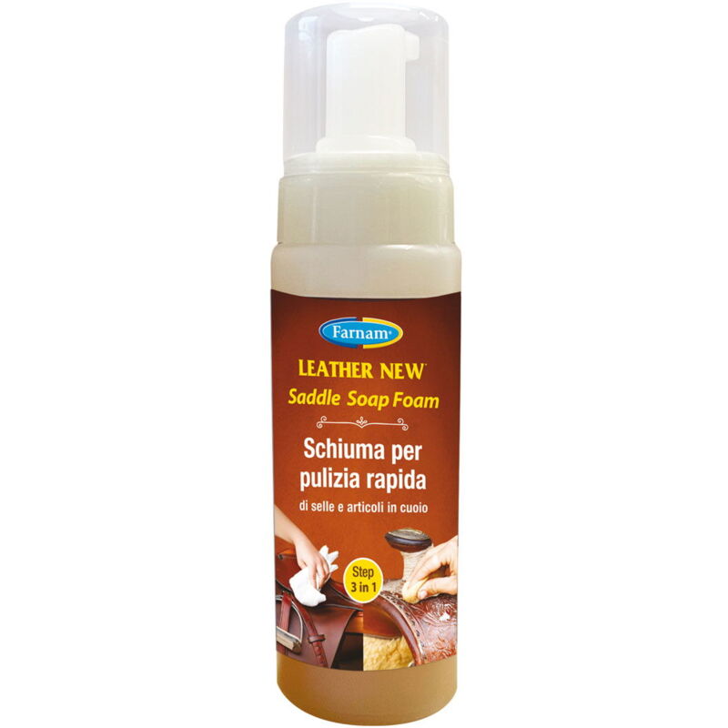 foto del prodotto farnam leather new total care schiuma rapida per la pulizia del cuoio sia detergente che balsamo 2 in 1