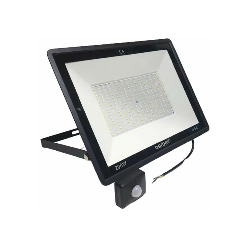 foto del prodotto faro a led da esterno con sensore crepuscolare 200w luce fredda con staffa g6200