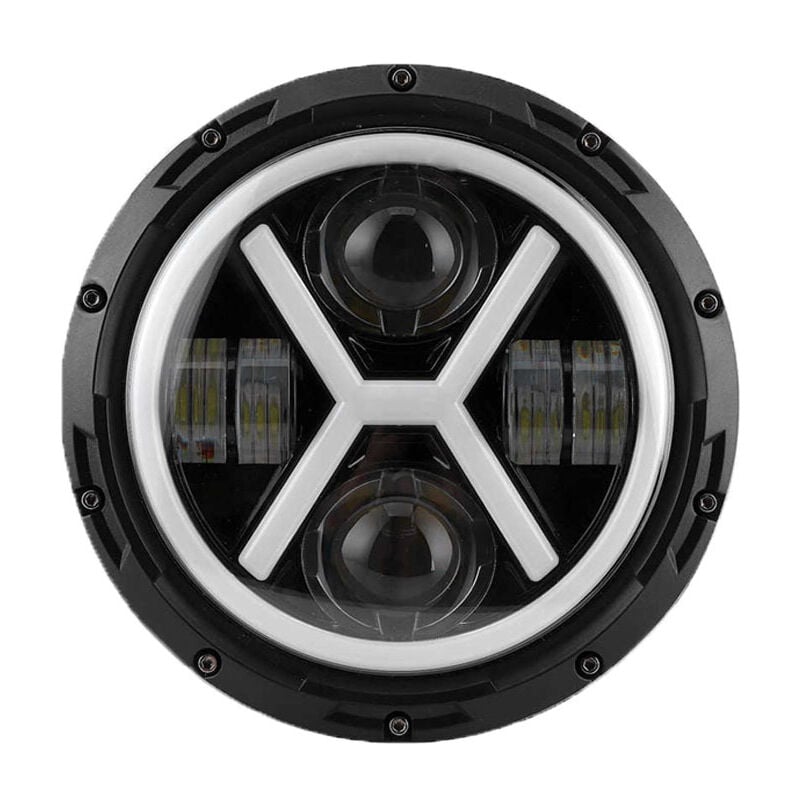 foto del prodotto faro anteriore rotondo da 7 pollici xa a quattro occhi adatto per jeep wrangler 1 pz.