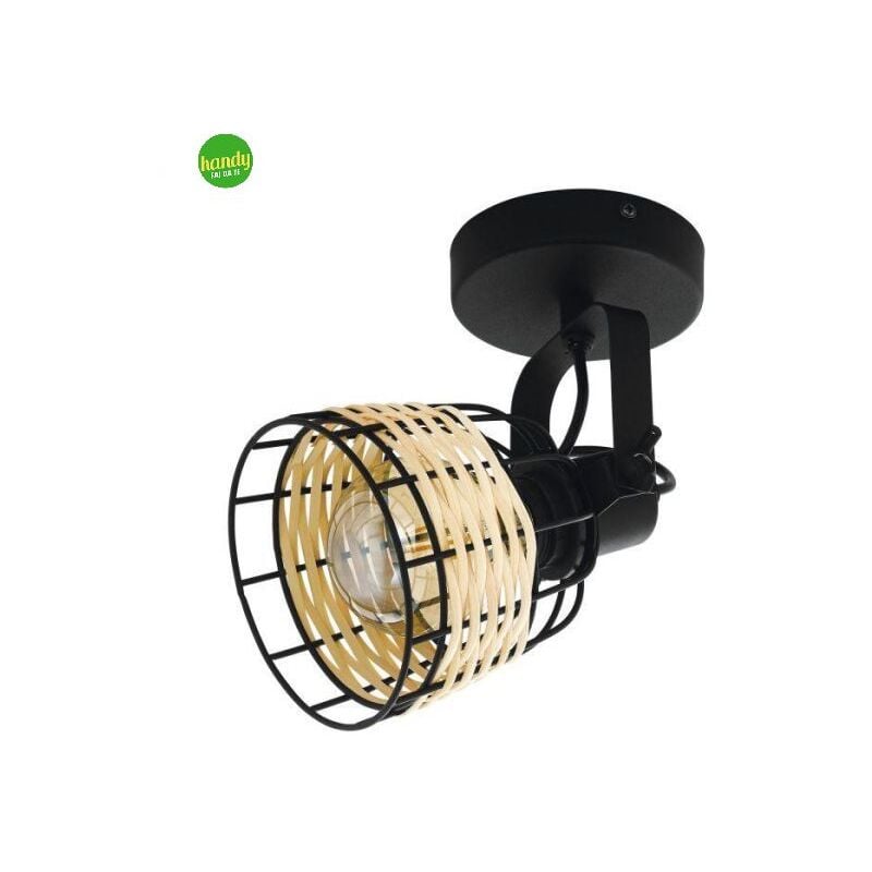 foto del prodotto faro anwick eglo 1xe27 nero rattan