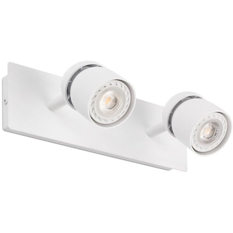 foto del prodotto faro barcelona coco lampada da parete bianco 2l