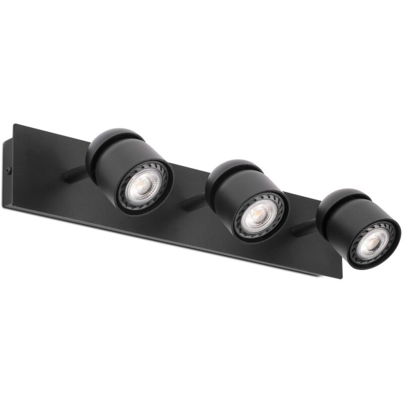 foto del prodotto faro barcelona coco lampada da parete nero 3l