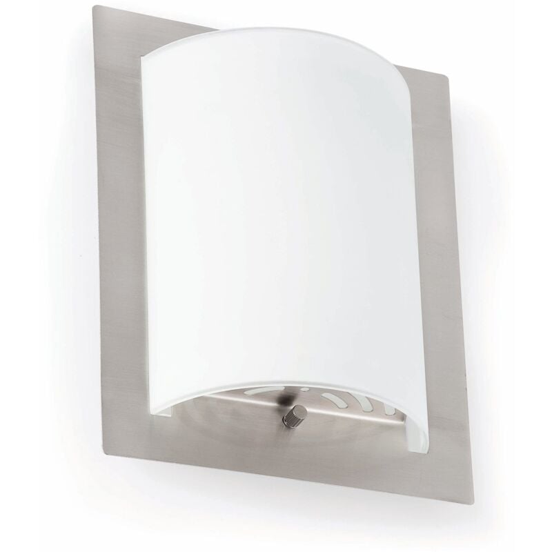 foto del prodotto faro barcelona diula 1 lampada da parete nichel opaco 1 x e27 60w marca faro