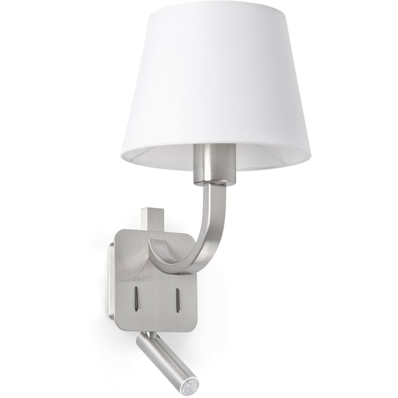 foto del prodotto faro barcelona essential, applique con lettore led per interni
