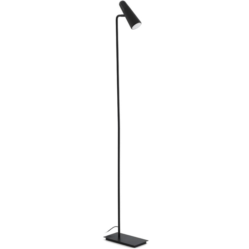 foto del prodotto faro barcelona faro lao lampada da terra a led 1 luce orientabile nera
