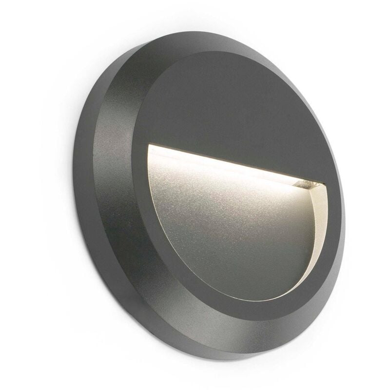 foto del prodotto faro barcelona grant r parete grigio scuro led 3000k marca faro