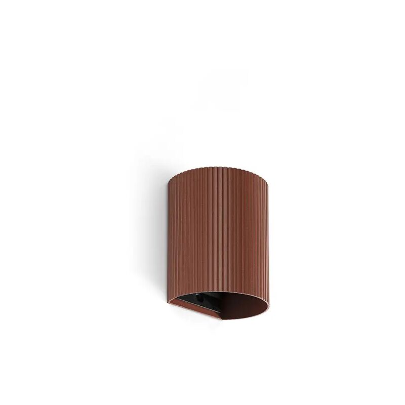foto del prodotto faro barcelona lampada da parete sole in terracotta scanalata con interruttore 40529