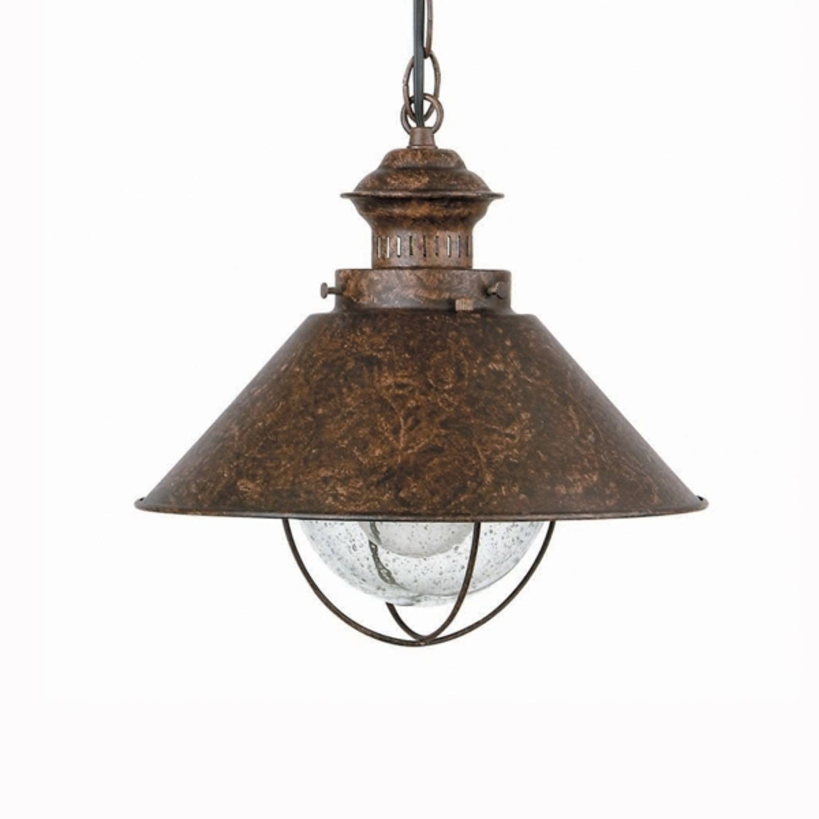 foto del prodotto faro barcelona lampada sospesa nautica in look anticato, 34,5 cm