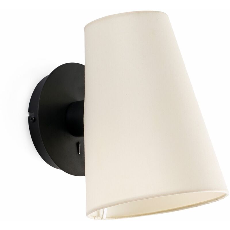 foto del prodotto faro barcelona lupe lampada da parete nero beige