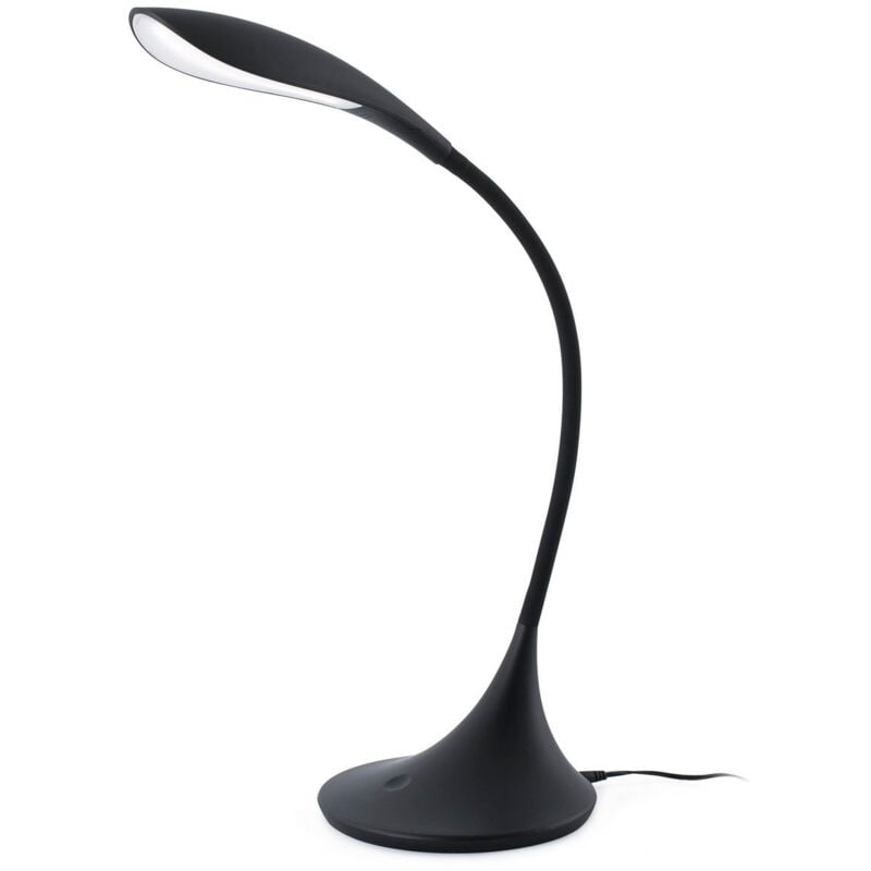 foto del prodotto faro barcelona otto collo di cigno nero led 6w 4000k 550lm marca faro