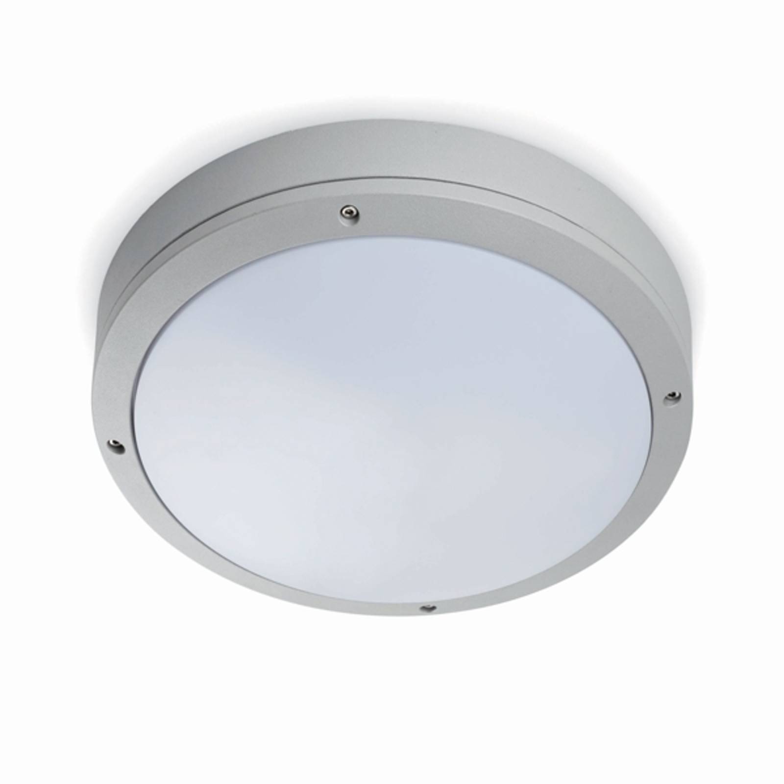 foto del prodotto faro barcelona plafoniera da esterno yen, grigio chiaro, 28 cm, e27