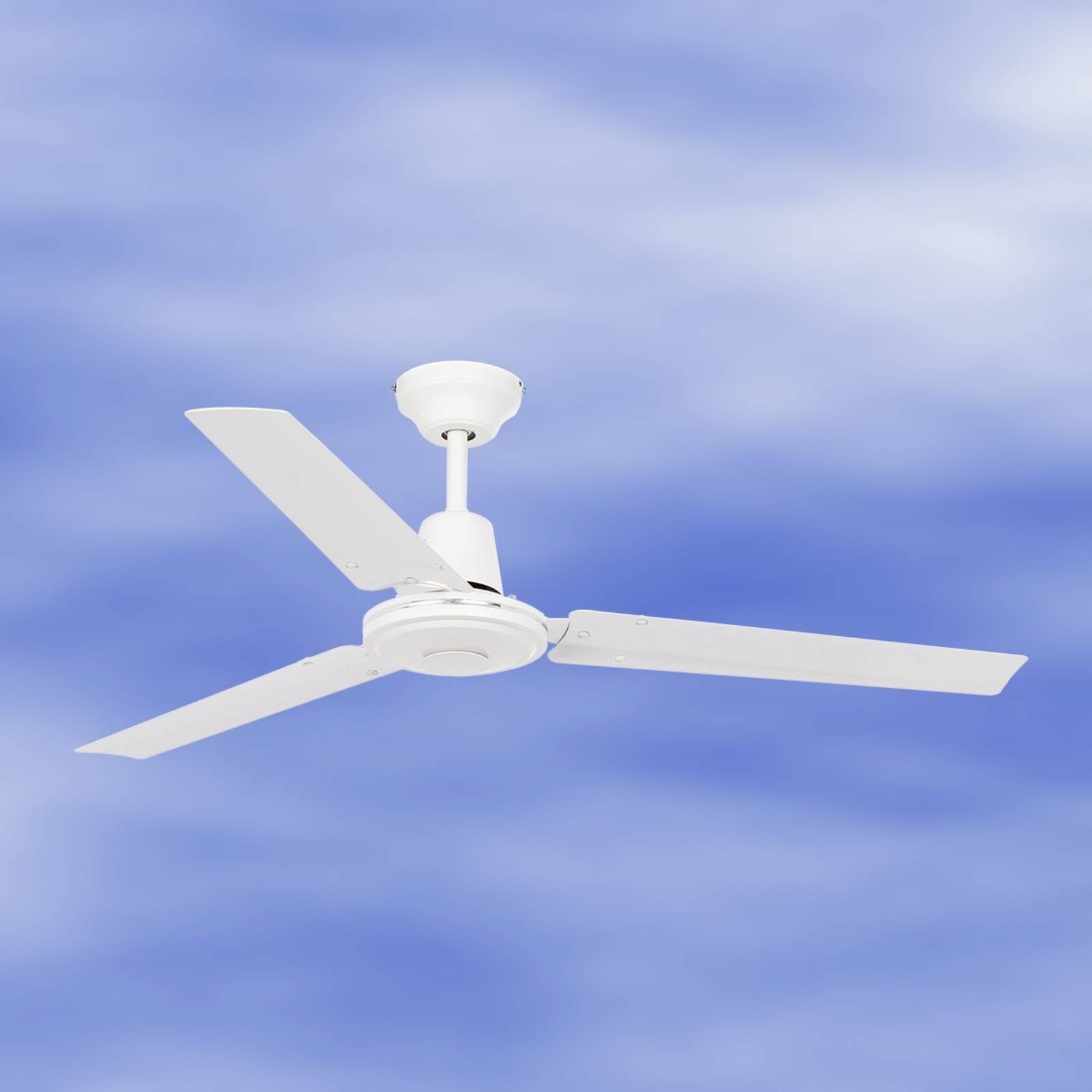foto del prodotto faro barcelona ventilatore da soffitto bianco lineare eco indus