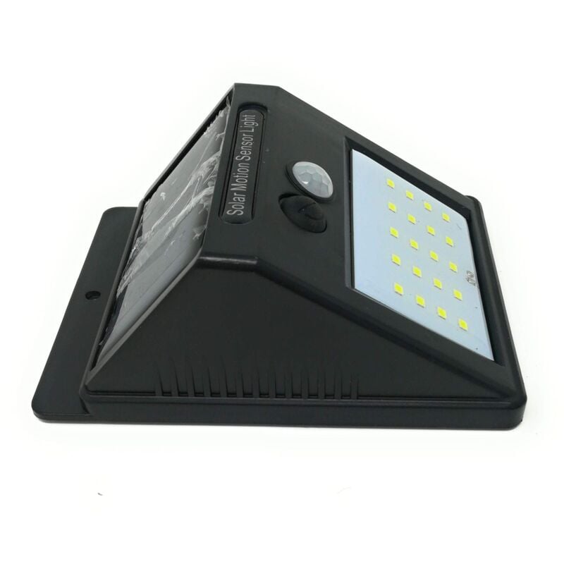 foto del prodotto faro da 20 led con pannello solare e sensore di movimento faretto crepuscolare tempo di saldi