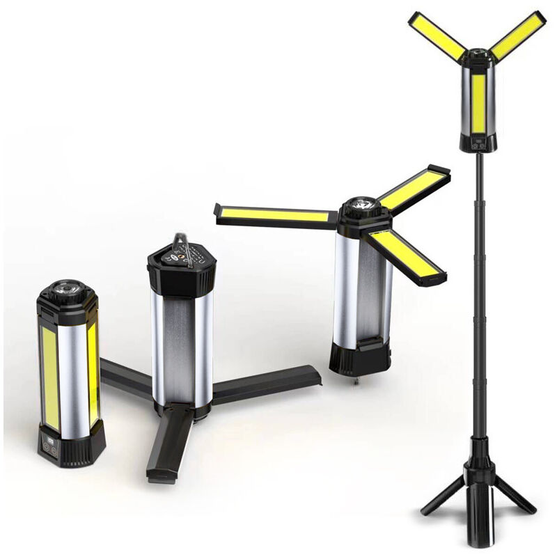 foto del prodotto faro da cantiere a led, capacit della batteria 6000 mah, luminosit 8000 lumen, per attivit all aperto, campeggio all aperto classe energetica e 
