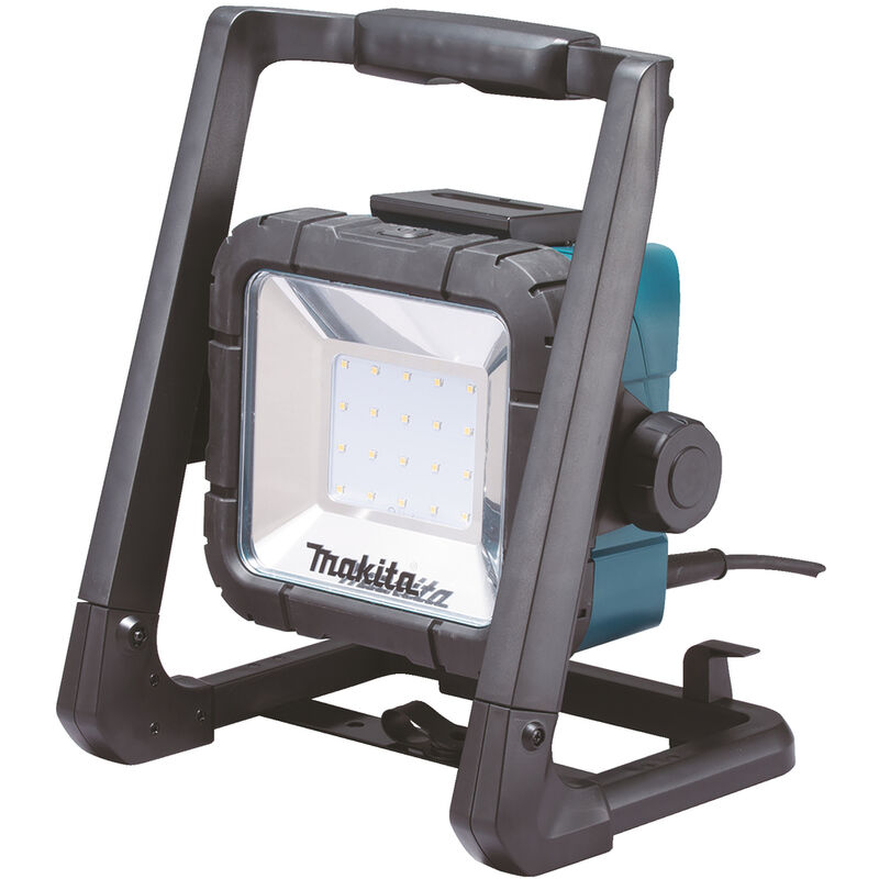 foto del prodotto faro da cantiere makita 14.4 18 v batteria e caricabatteria non inclusi funziona collegato alla presa deadml805