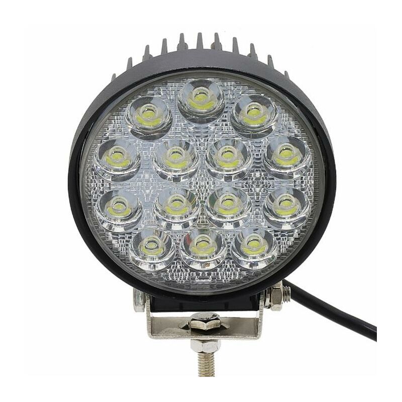 foto del prodotto faro da lavoro 14 led epistar a largo raggio freddo 42w ip67