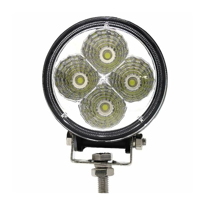 foto del prodotto faro da lavoro 4 led epistar a largo raggio freddo 12w ip67