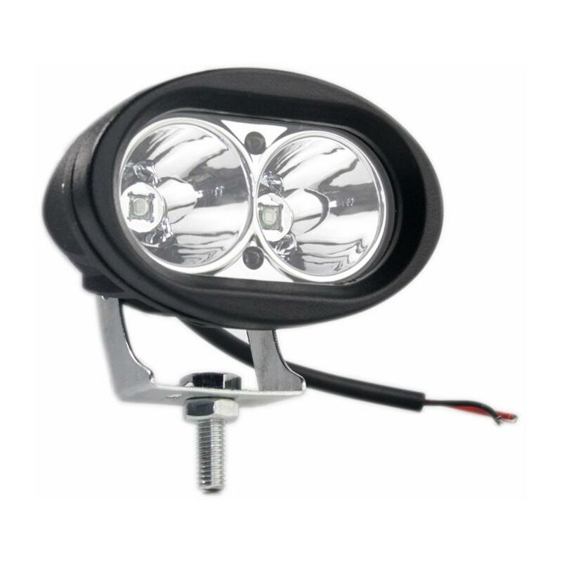 foto del prodotto faro da lavoro a 2 led a lungo e ampio raggio spot freddo 10w ip67