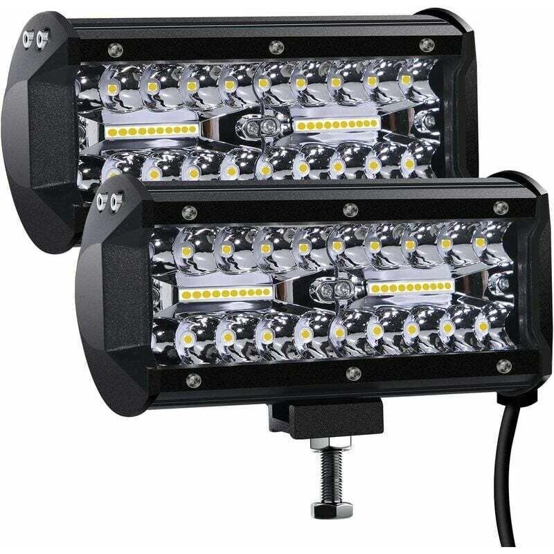 foto del prodotto faro da lavoro a led 12v 300w 7'' - proiettore led impermeabile ip67, potente illuminazione spot e diffusa per auto, camion, trattore, suv, barca