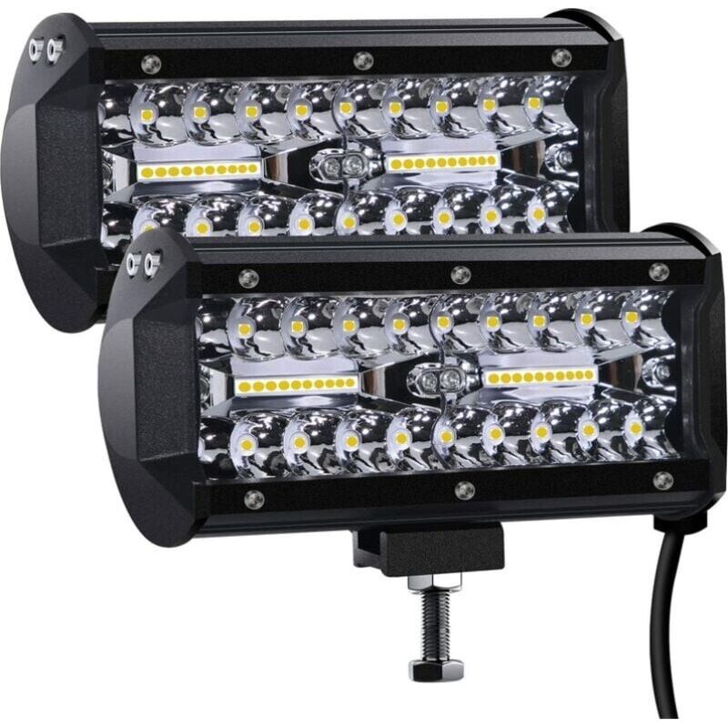foto del prodotto faro da lavoro a led 12v 400w 7 faretto a led per auto 12v impermeabile ip67 spot flood led fendinebbia 27.000lm luci da lavoro per auto camion