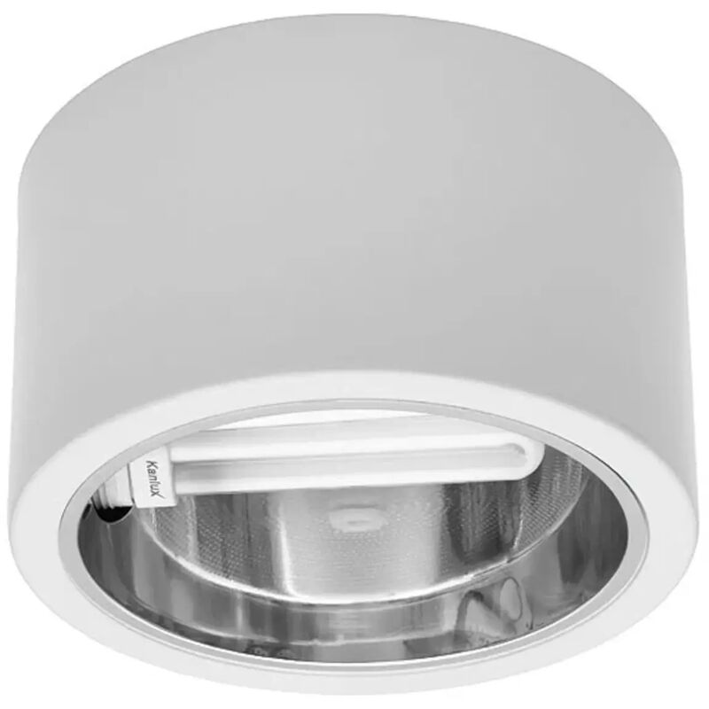 foto del prodotto faro da parete bianco 2x26 watt faretto soffitto negozio ufficio