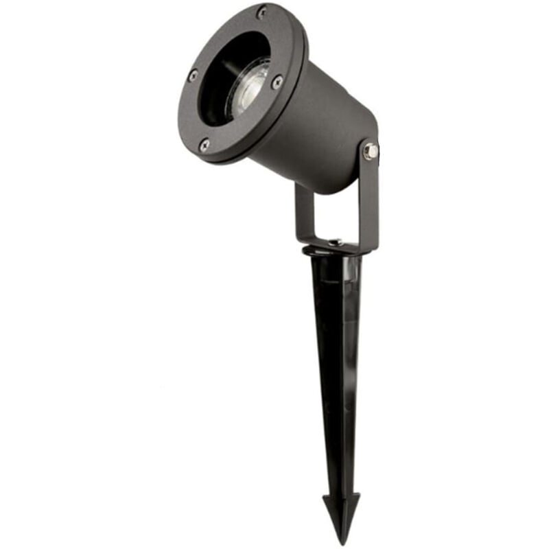 foto del prodotto faro esterno moderno caleb alluminio nero 1 luce gu10 ip65