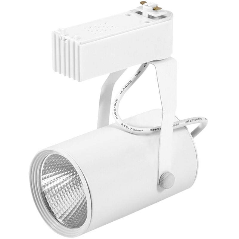 foto del prodotto faro faretto cob led track binario snodabile luce fredda calda soffitto 10w 40w - -bianco freddo-10 watt - trade shop traesio