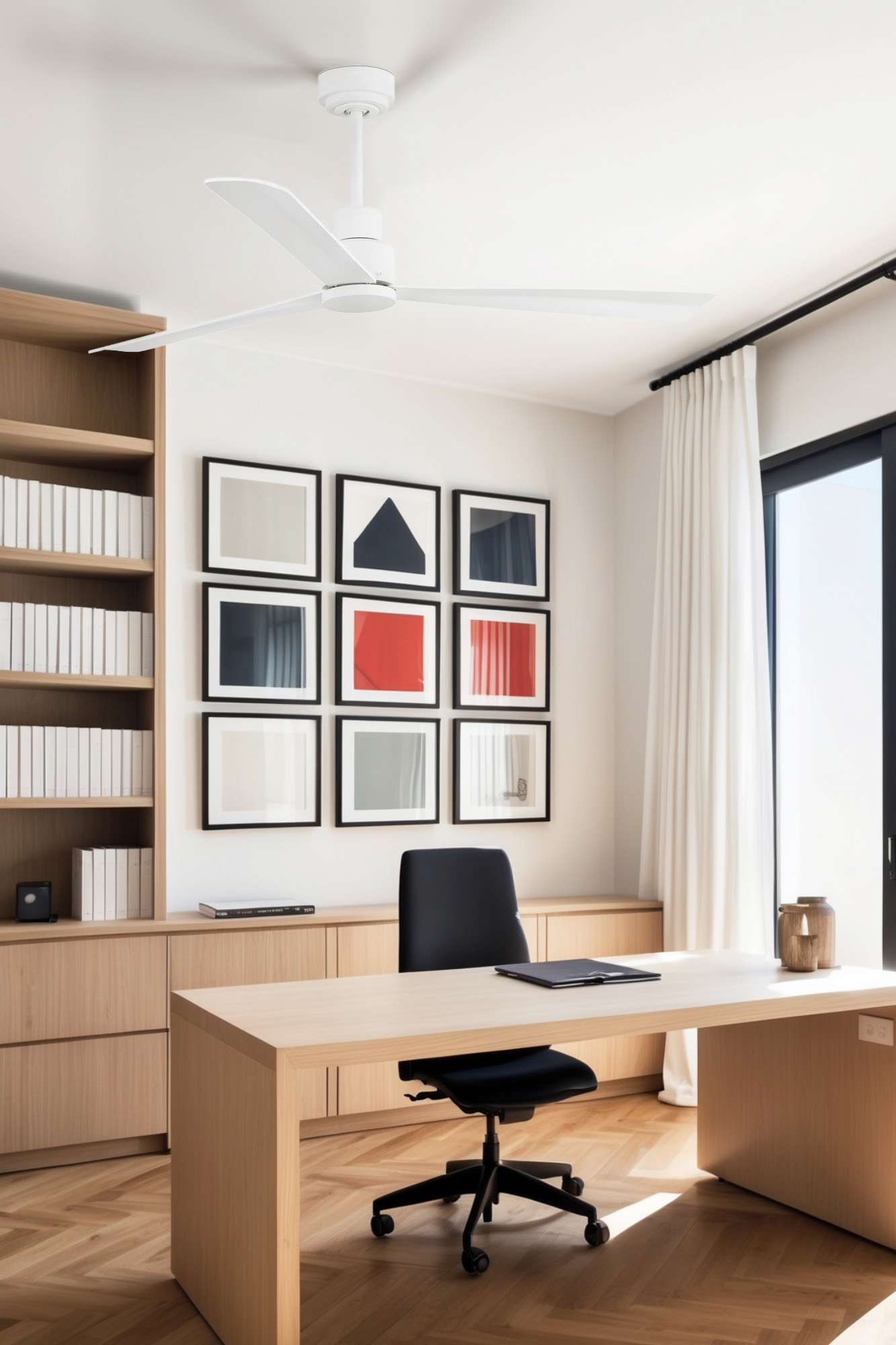 foto del prodotto faro faro 33487 bianco ventilatore per soffitto bianco nassau