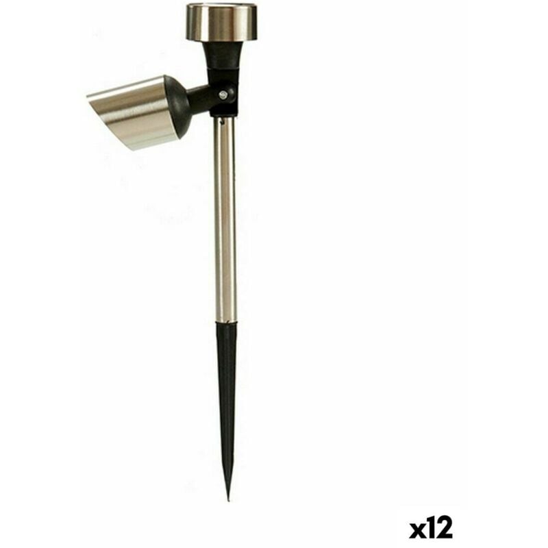 foto del prodotto faro ibergarden bh18058 argentato acciaio 15 x 10 x 28 cm articolata ricarica a luce solare 12 unit