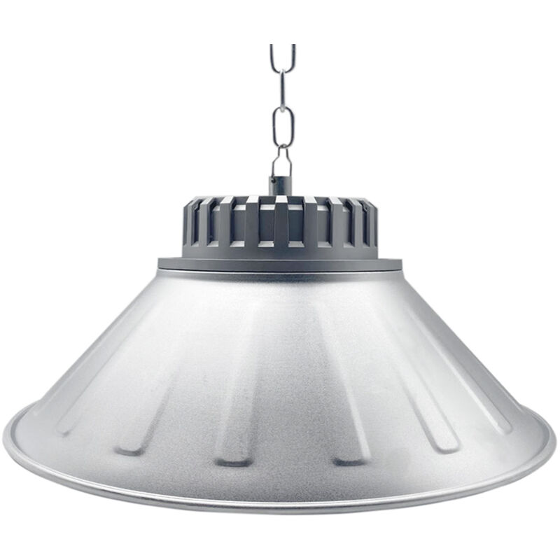 foto del prodotto faro industriale a campana led 200w argento fe107 200w silampluce neutra naturale 4200k