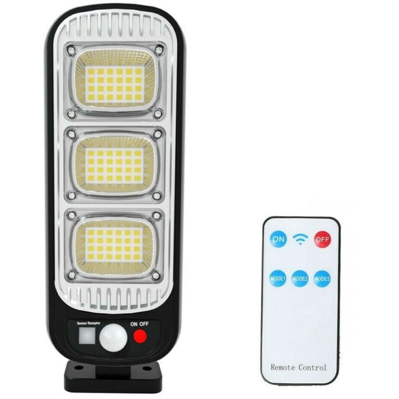 foto del prodotto faro lampione stradale con pannello solare fotovoltaico sensore 72 led smd gl - - trade shop traesio
