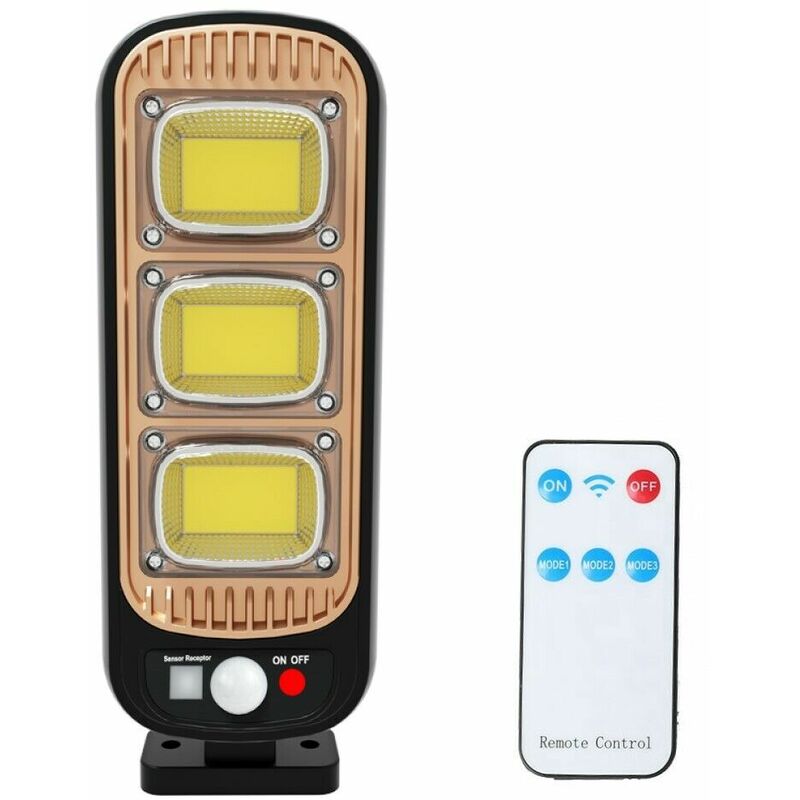 foto del prodotto faro lampione stradale pannello solare fotovoltaico sensore 54 led cob gl