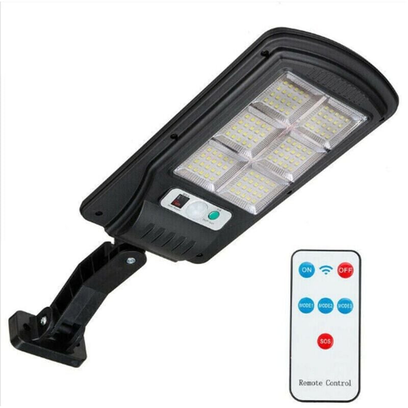 foto del prodotto faro lampione stradale pannello solare fotovoltaico sensore di movimento 120 led