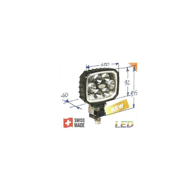 foto del prodotto faro lavoro 6 led 12 24v newgardenstore 1500 lumens per trattore agricolo