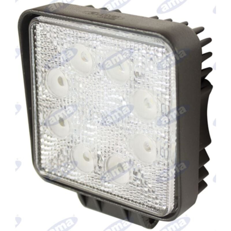 foto del prodotto faro lavoro 9 led 110x128mm 10-30v 27w 1700lm cablaggio 40cm macchina agricola