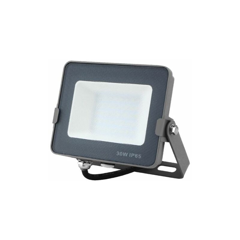 foto del prodotto faro led 30w slim smd ip65 grigio luce calda 3000k asia led