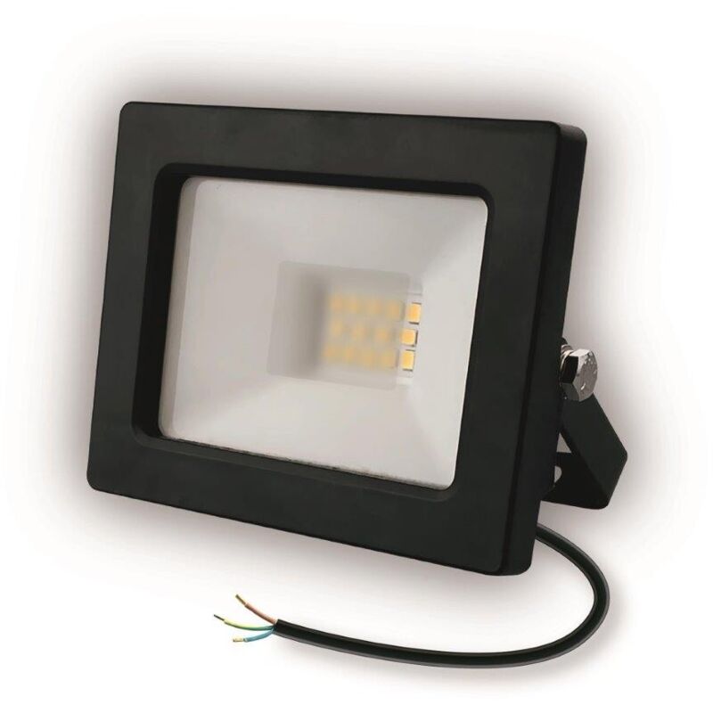 foto del prodotto faro led 4000k alluminio vetro temperato ip65 10w nero