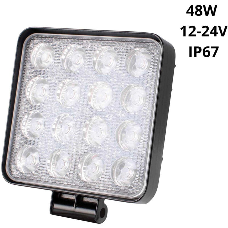 foto del prodotto faro led 4x4 fuoristrada 48w 10 40v cc 4 pollici 2000lm 