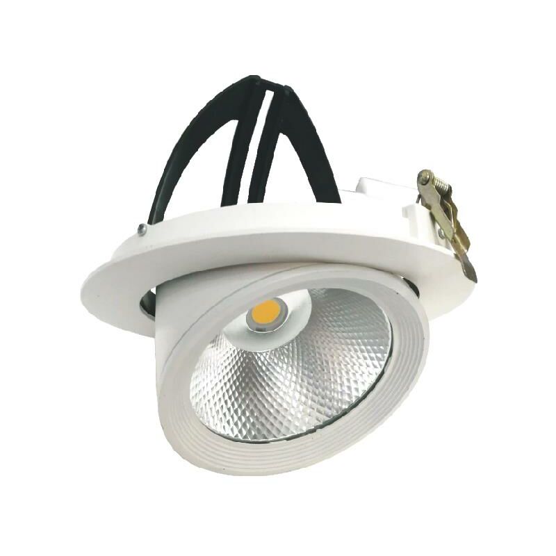 foto del prodotto faro led cob 30w a incasso rotondo orientabile 220v f.i.180 185mmluce neutra naturale 4200k