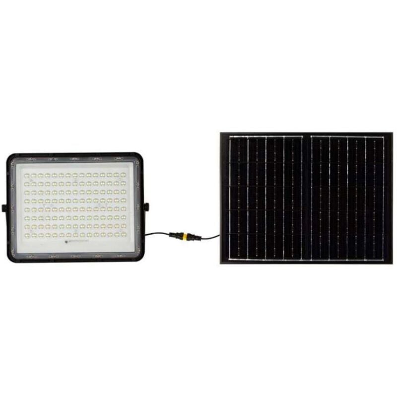 foto del prodotto faro led con telecomando e pannello solare 20w 6400k ip65 v tac