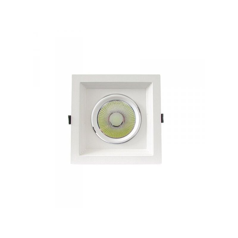 foto del prodotto faro led da incasso cob 30w bianco freddo 220v quadrato orientabile con riflettore