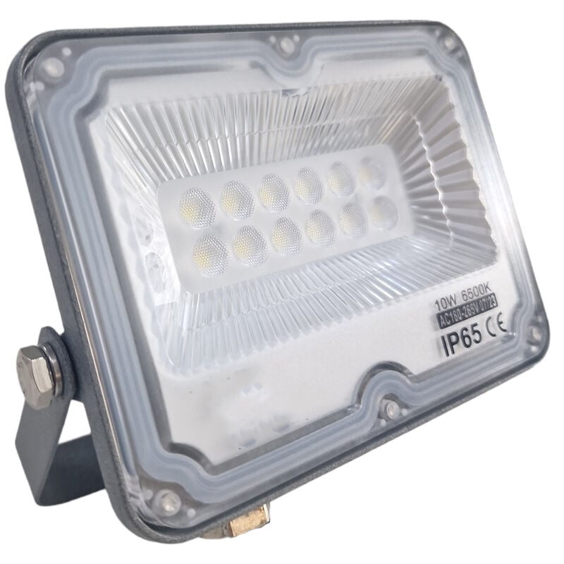 foto del prodotto faro led esterno 10w faretto impermeabile ip65 1050lm luce fredda 6500k slim 805