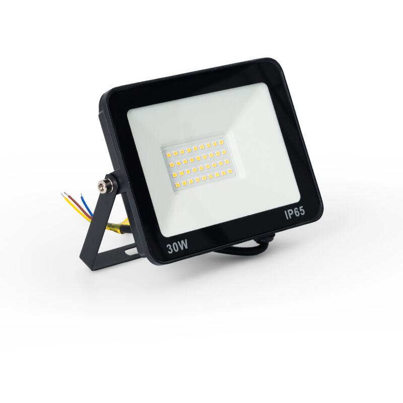 foto del prodotto faro led esterno 30w 95lm w ip65 nero bianco neutro